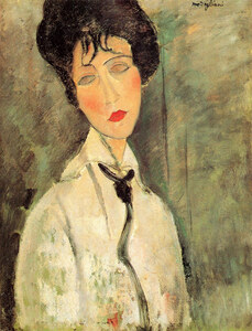 Modigliani - Portrait of a woman with a black tie